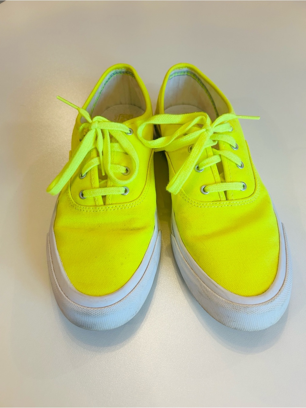 Keds Neon Yellow Canvas Sneakers